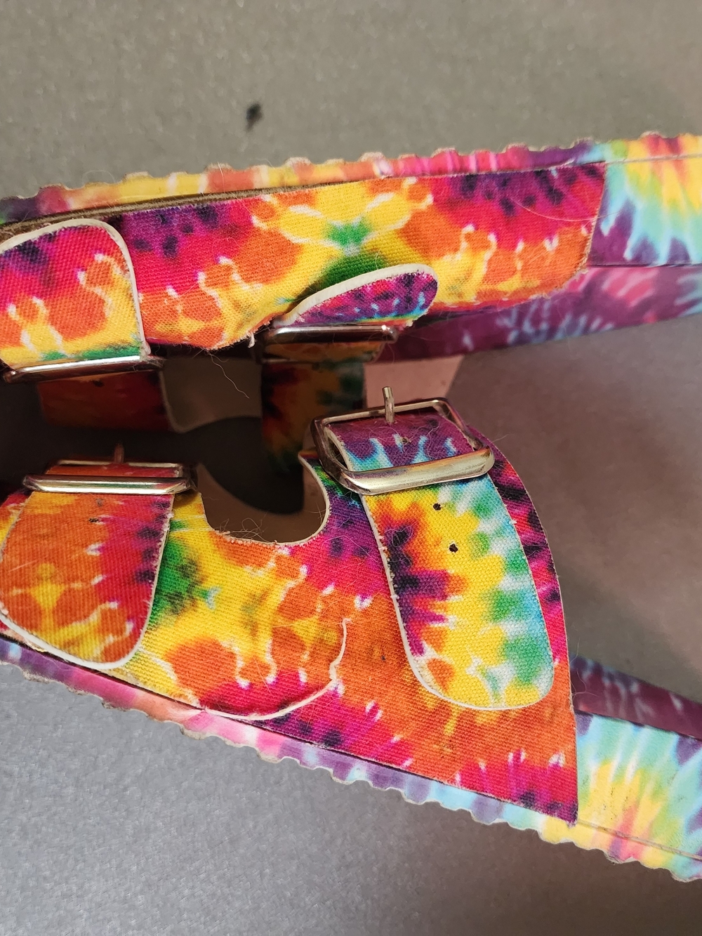 Steve Madden Tie-Dye Double-Buckle Slide Sandals - Picture 5 of 7